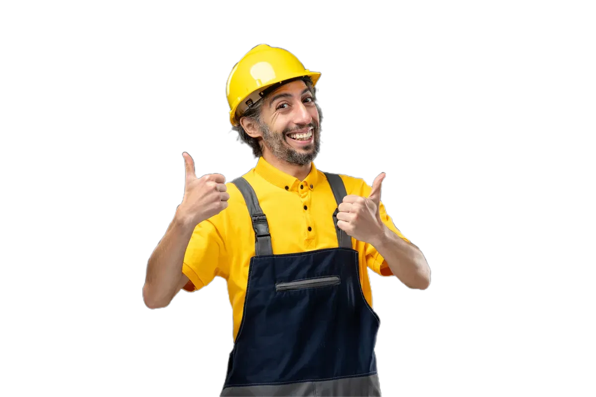 Tradie giving a thumbs up
